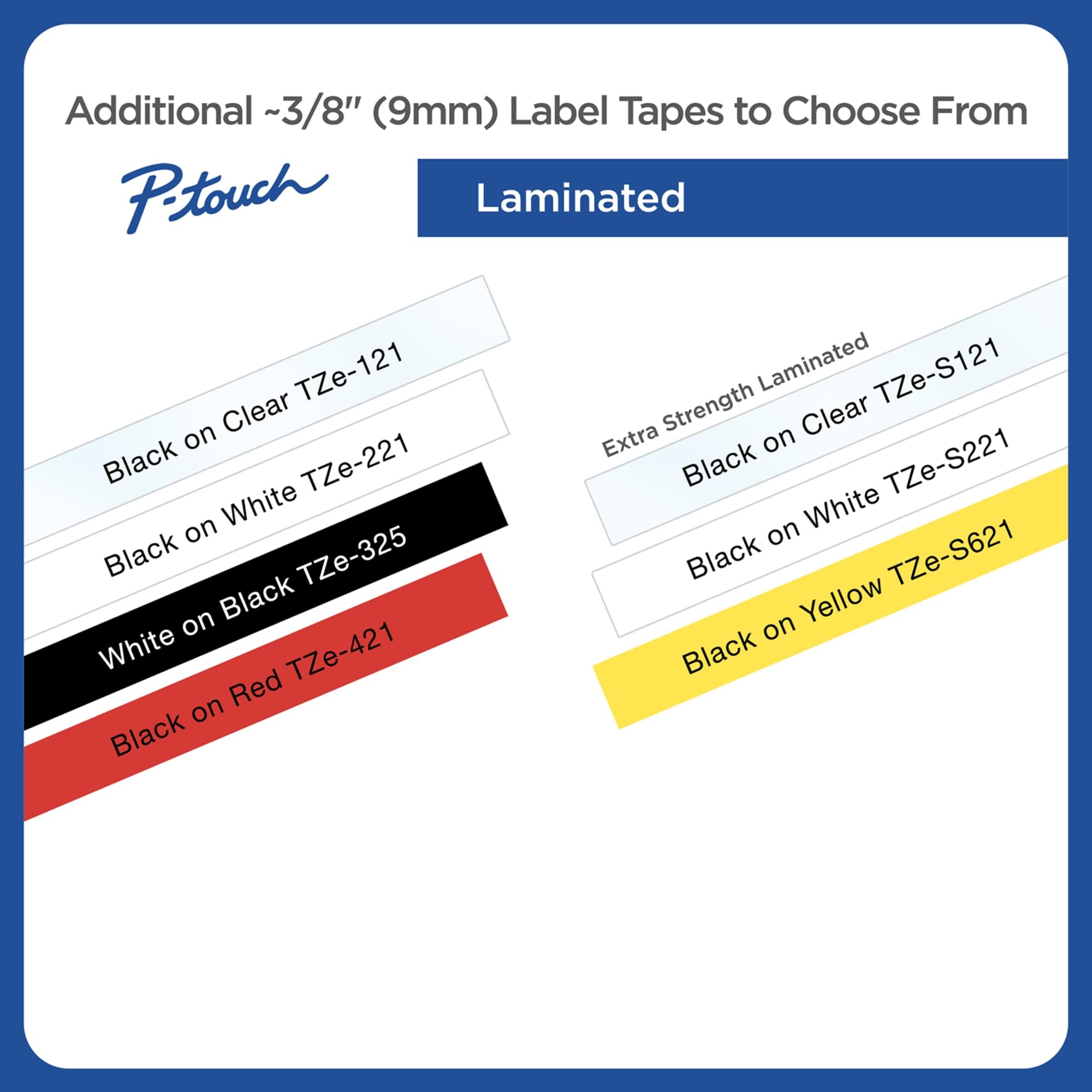 Brother Genuine P-Touch TZE-325, 3/8" (0.35") Wide Standard Laminated Tape, White Print on Black Tape, Laminated for Indoor or Outdoor Use, Water-Resistant, 0.35" x 26.2', Single-Pack, TZE325 - Image 4