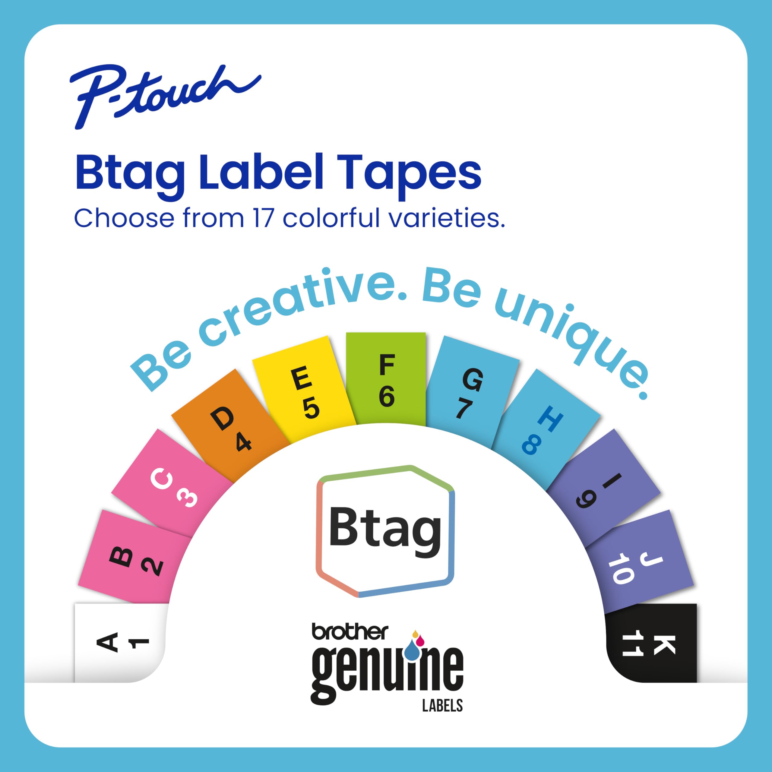 Brother P-Touch -N25BTV3 Personal Connected Label Maker, Bluetooth (Bundle), Design&Print2 app, Portable, Handheld, 3 Sample Label Tapes Included, Prints with Btag½â€ (12mm) Wide Tapes - Image 6
